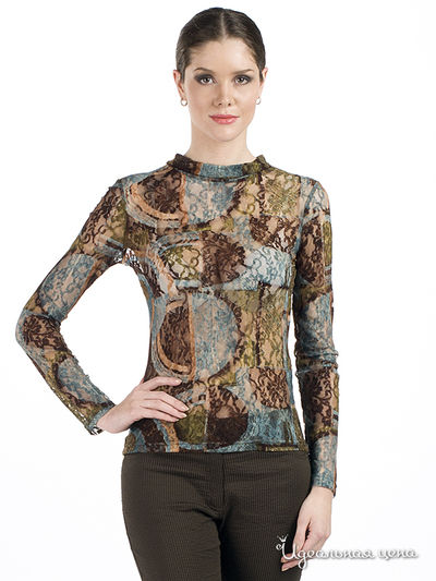 Водолазка Adzhedo, цвет цвет изумрудный / голубой / коричневый