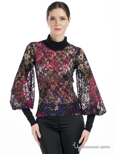 Водолазка Adzhedo, цвет цвет черный / фуксия / фиолетовый