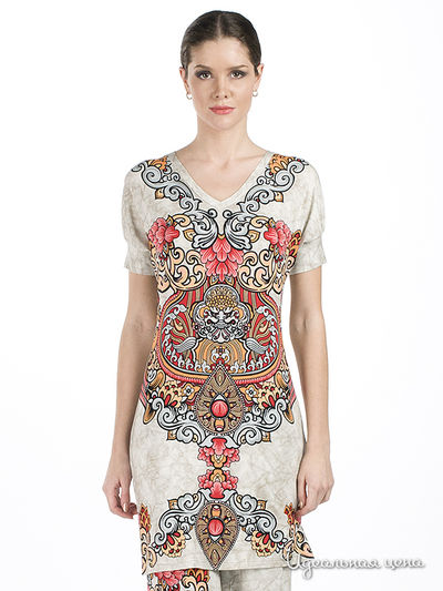 Туника Adzhedo, цвет цвет молочный / мультиколор