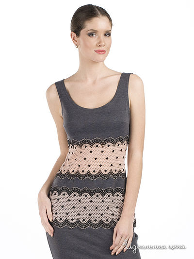 Топ Adzhedo, цвет цвет бледно-розовый / серый