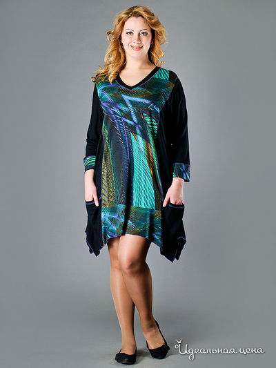 Платье PERSONAL CHOICE, цвет цвет черный / мультиколор