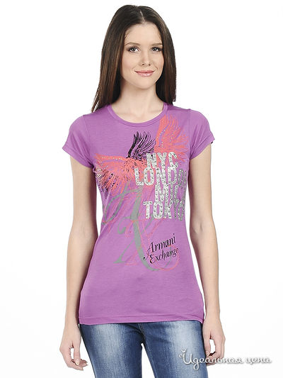 Футболка Armani Exchange, цвет цвет сиреневый