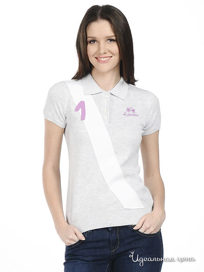 Поло La Martina, цвет цвет серый меланж