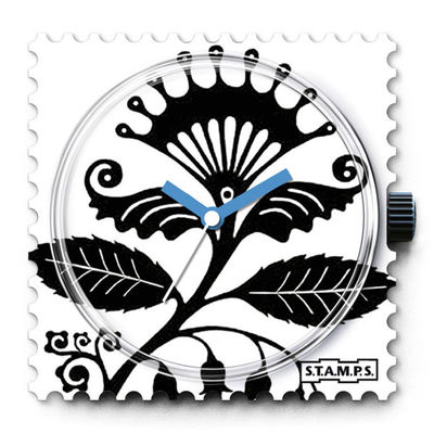 Часы настенные Stamps, цвет белый / черный