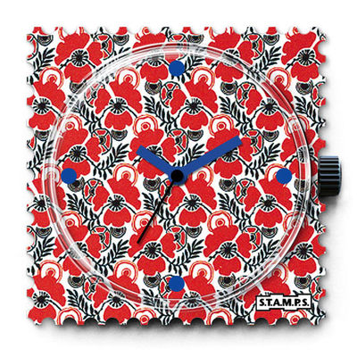 Часы Stamps, цвет цвет красный / белый