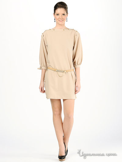 Платье Мультибренд, цвет цвет бежевый