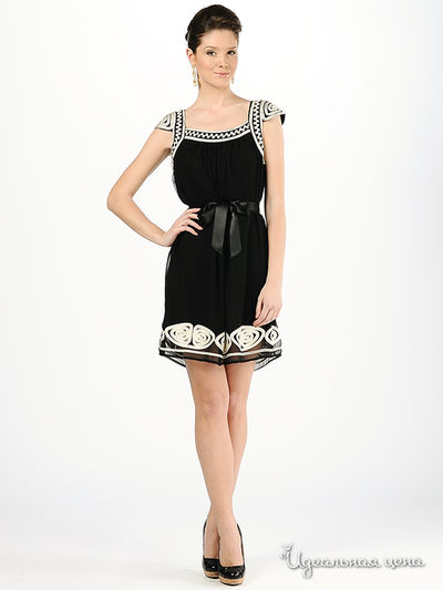 Платье Мультибренд, цвет цвет черный / светло-бежевый