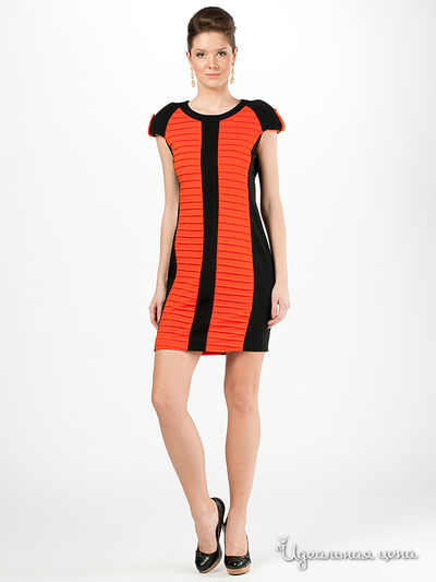 Платье Мультибренд, цвет цвет оранжевый / черный