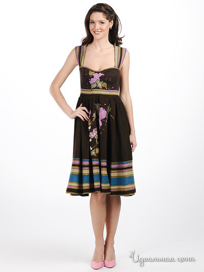 Платье Rene Derhy, цвет цвет коричневый