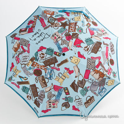 Зонт Moschino аксессуары, цвет цвет голубой