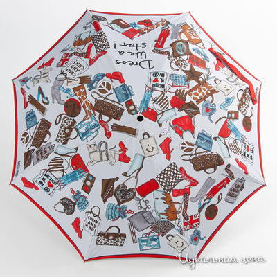 Зонт Moschino аксессуары, цвет цвет светло-серый