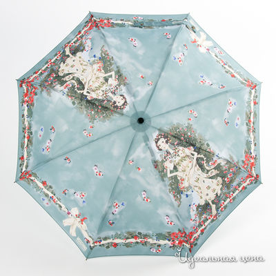 Зонт Moschino аксессуары, цвет цвет серо-голубой