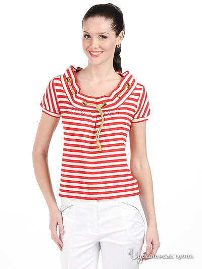 Футболка Larro, цвет цвет красный / белый