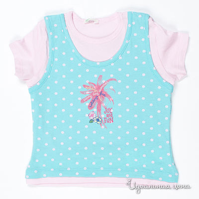 Футболка Benetton Bambini, цвет цвет голубой