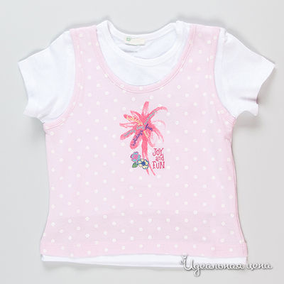 Футболка Benetton Bambini, цвет цвет светло-розовый