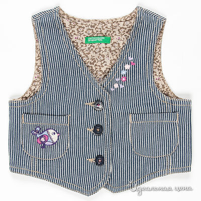 Жилет Benetton Bambini, цвет принт полоска