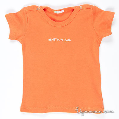 Футболка Benetton Bambini, цвет цвет оранжевый