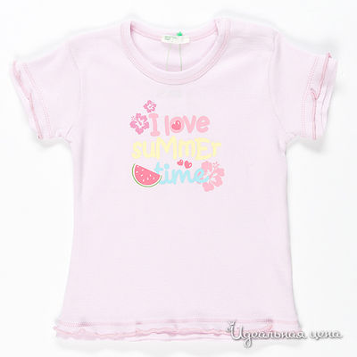 Футболка Benetton Bambini, цвет цвет розовый
