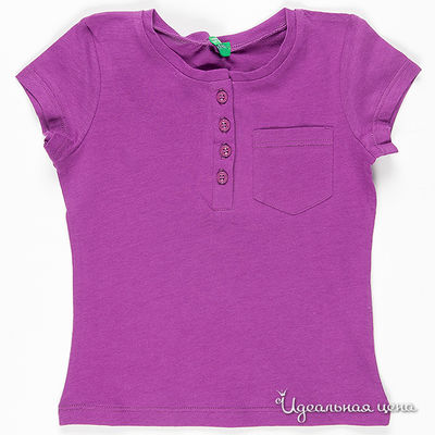 Футболка Benetton Bambini, цвет цвет сиреневый