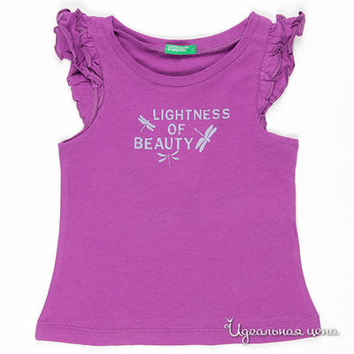 Футболка Benetton Bambini, цвет цвет сиреневый