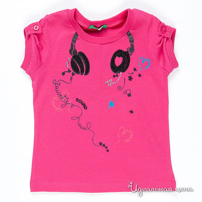 Футболка Benetton Bambini, цвет цвет розовый