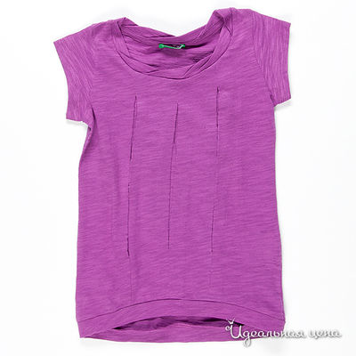 Футболка Benetton Bambini, цвет цвет сиреневый