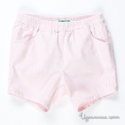 Шорты Benetton Bambini, цвет цвет розовый / белый
