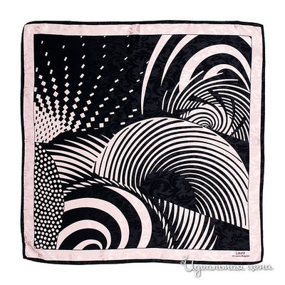 Платок Итальянские платки, цвет цвет черный / розовый