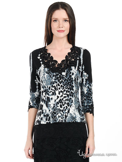 Кофта Eden Rose, цвет цвет черный / белый / голубой