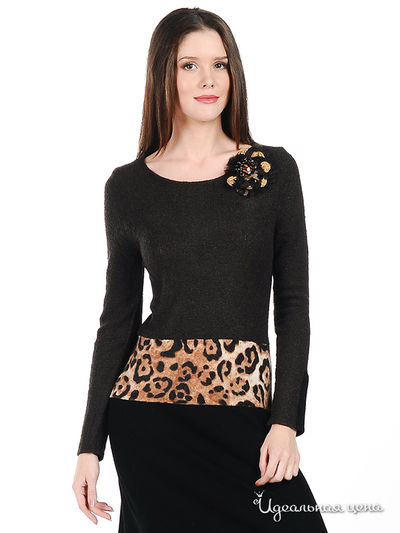 Платье Philippe Carat, цвет цвет черный / серый / коричневый