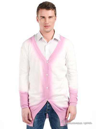 Кардиган Ferre&amp;Cavalli мужской, цвет розовый / белый