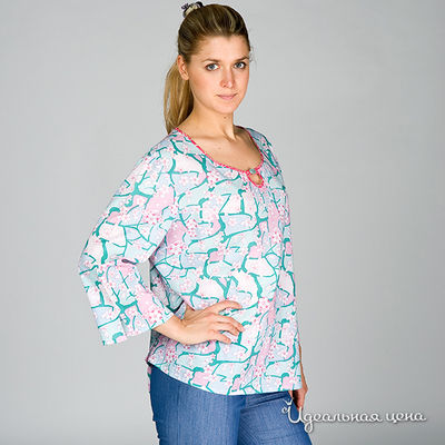 Блуза трапеция, зеленая Artwizard