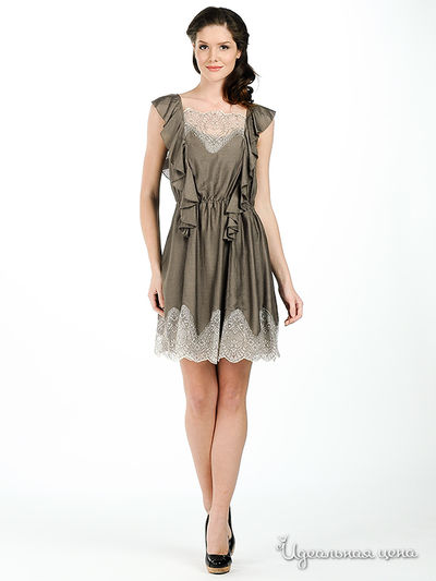 Платье Мультибренд, цвет цвет коричневый