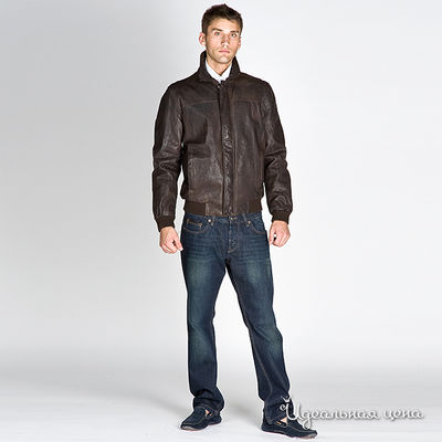 Куртка кожаная, коричневая Chevignon