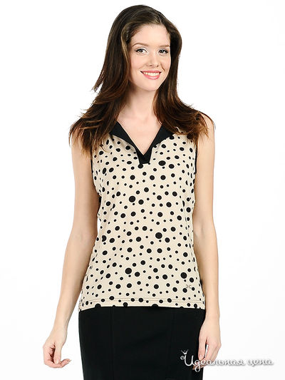 Топ Angellik, цвет цвет бежевый / черный