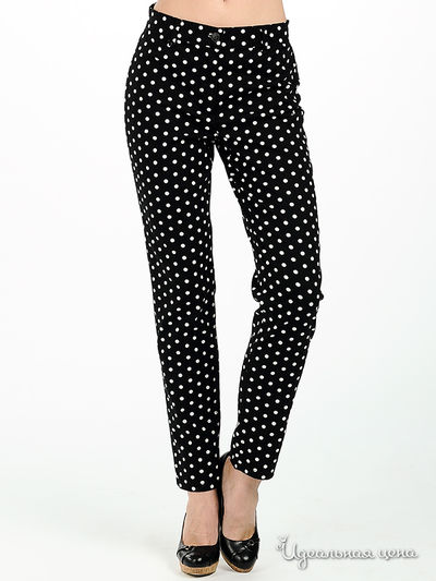 Брюки Angellik, цвет цвет черный / принт горох