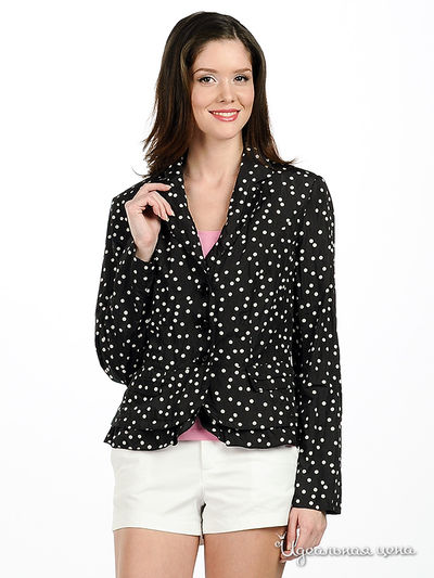 Жакет Angellik, цвет цвет черный / принт горох