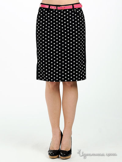 Юбка Angellik, цвет цвет черный / принт горох