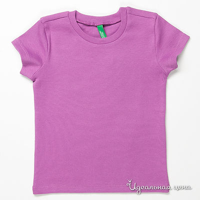Футболка Benetton Bambini, цвет цвет темно-сиреневый