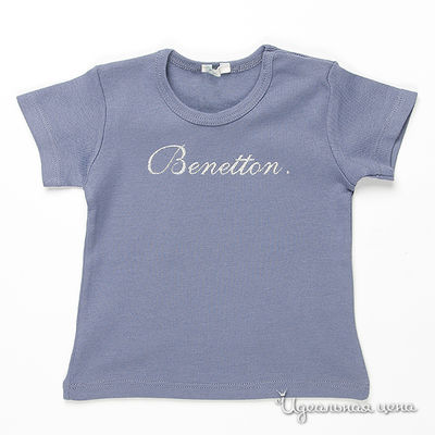 Футболка Benetton Bambini, цвет цвет темно-сиреневый