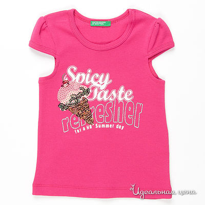 Футболка Benetton Bambini, цвет цвет розовый
