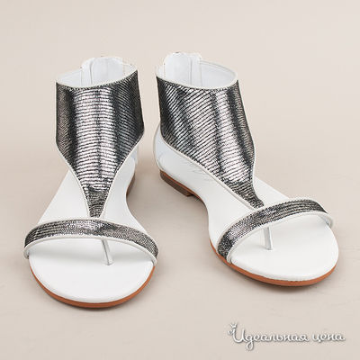 Вьетнамки Miss Sixty, цвет цвет серебристый / белый