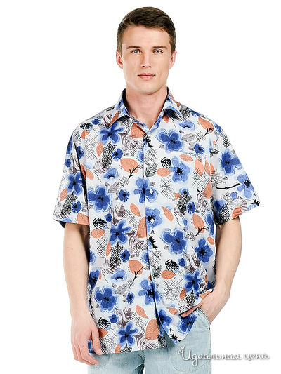 Рубашка Pezzo, цвет цвет белый \ синий