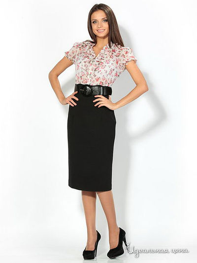 Платье Remix, цвет цвет черный / молочный / розовый