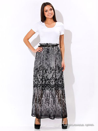 Юбка Remix, цвет цвет черный / серый