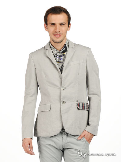 Пиджак Мультибренд, цвет цвет светло-серый