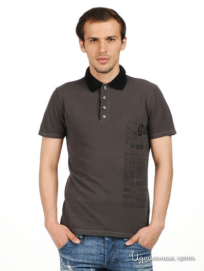 Поло Мультибренд, цвет цвет темно-серый