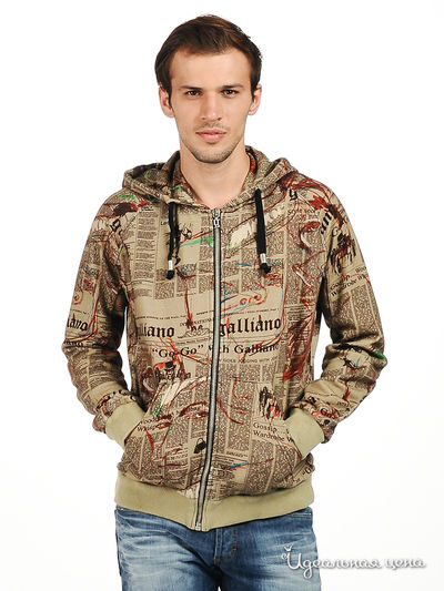 Толстовка Мультибренд, цвет цвет фисташковый / принт газета