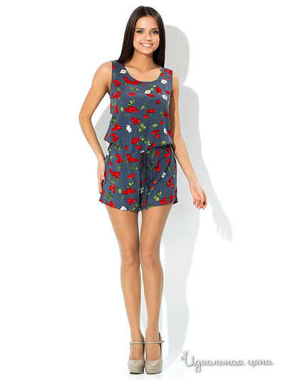 Комбинезон Remix, цвет цвет серый / принт вишня