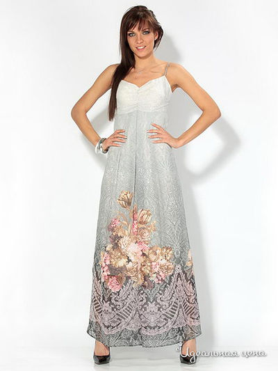 Платье Remix, цвет цвет серый / принт цветы